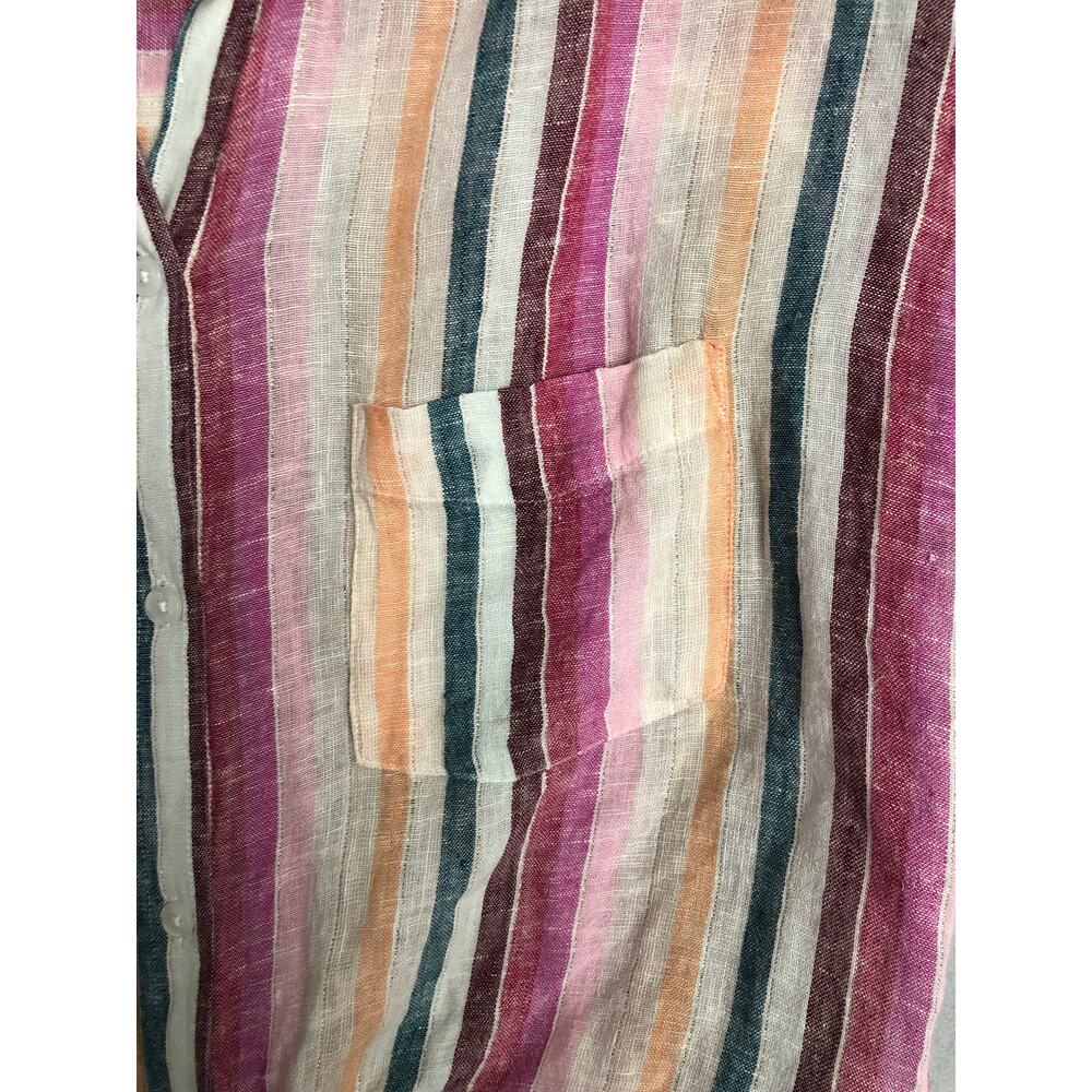 Rails Women's Xs Stripe Tie Front Button Up Shirt - image 4